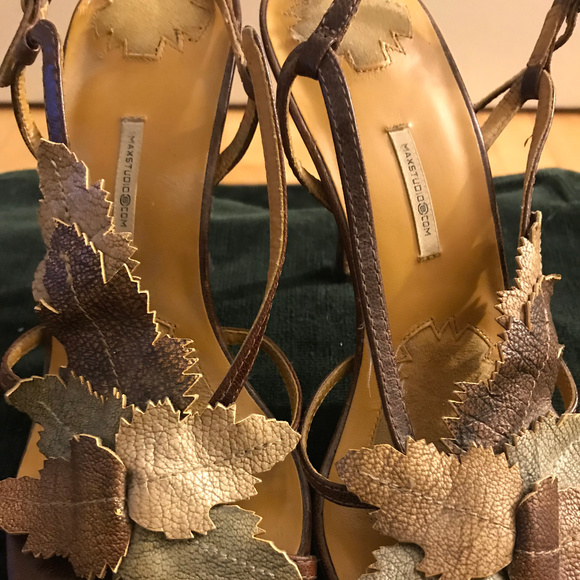 MAX STUDIO HIGH HEELED SANDALS - Bronze and gold - Picture 3 of 8